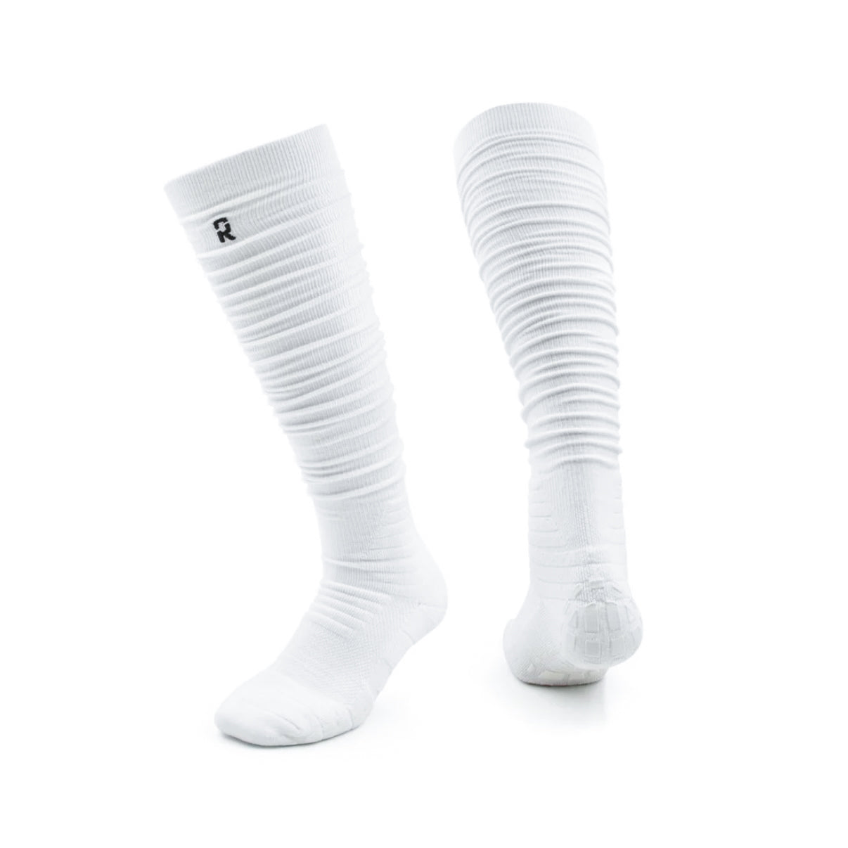 Refend Scrunch Grip Socks White