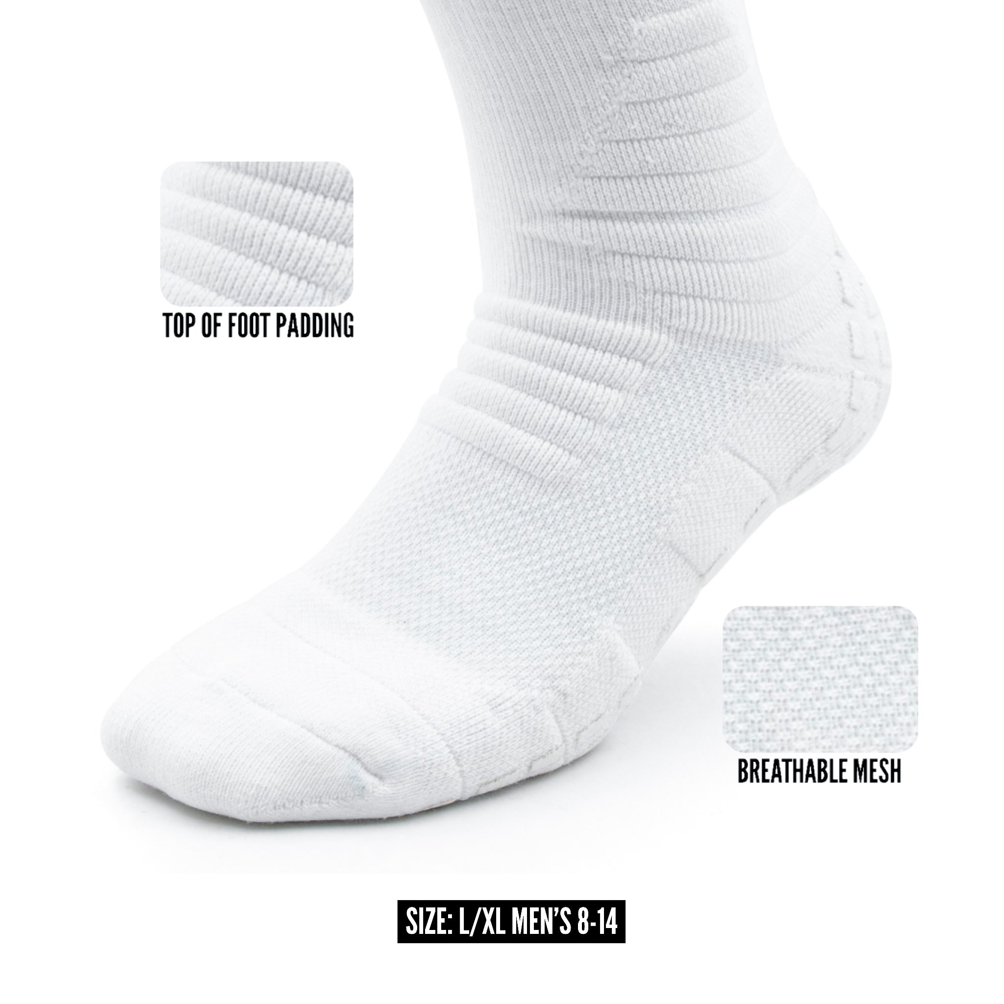 Refend Scrunch Grip Socks White