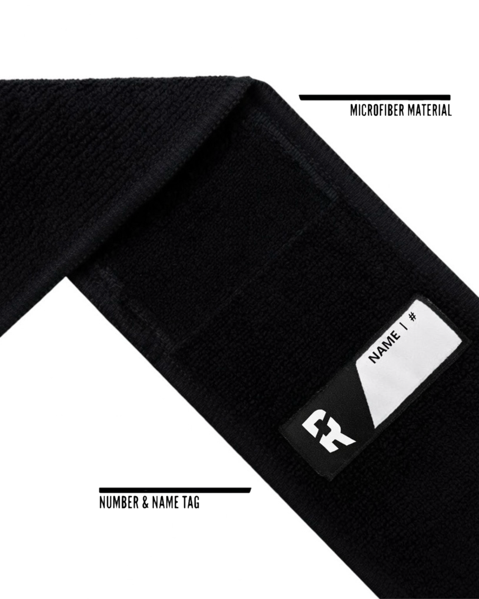 Refend Skinny Streamer Towel Black