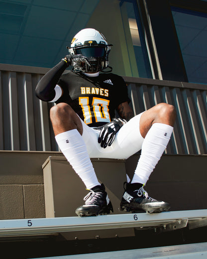 Refend Scrunch Grip Socks White