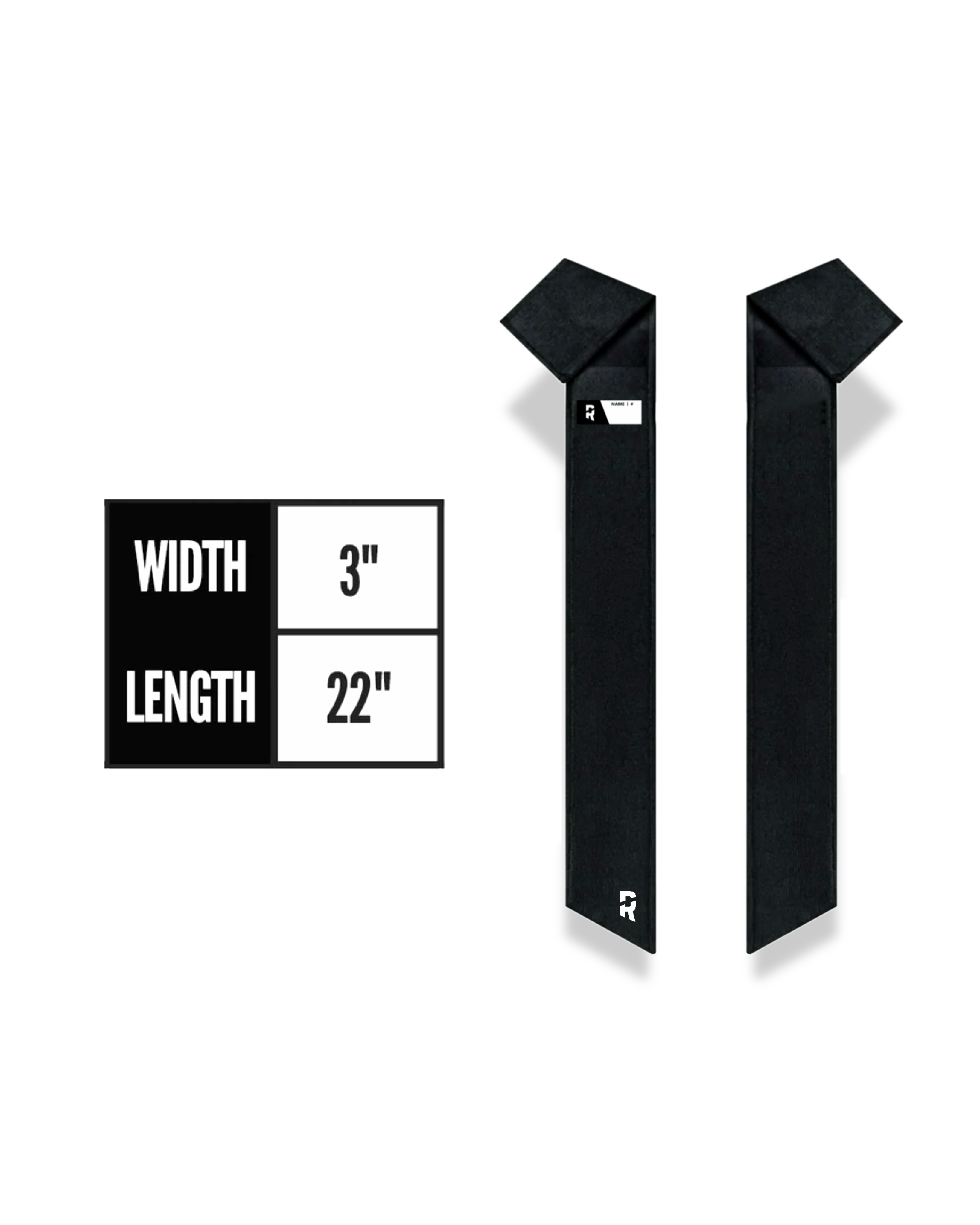 Refend Skinny Streamer Towel Black