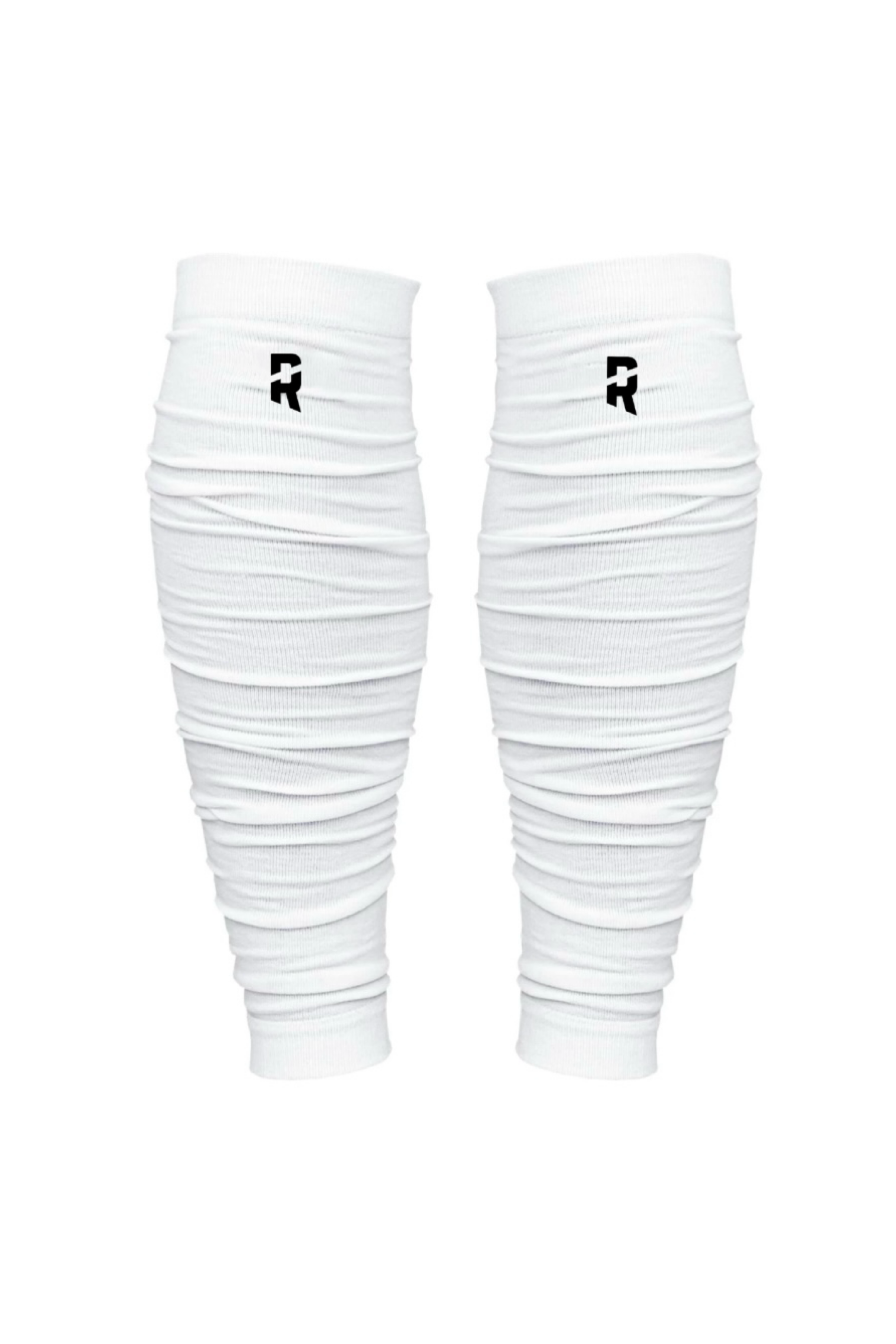 Lineman White Knitted Compression Calf Sleeves