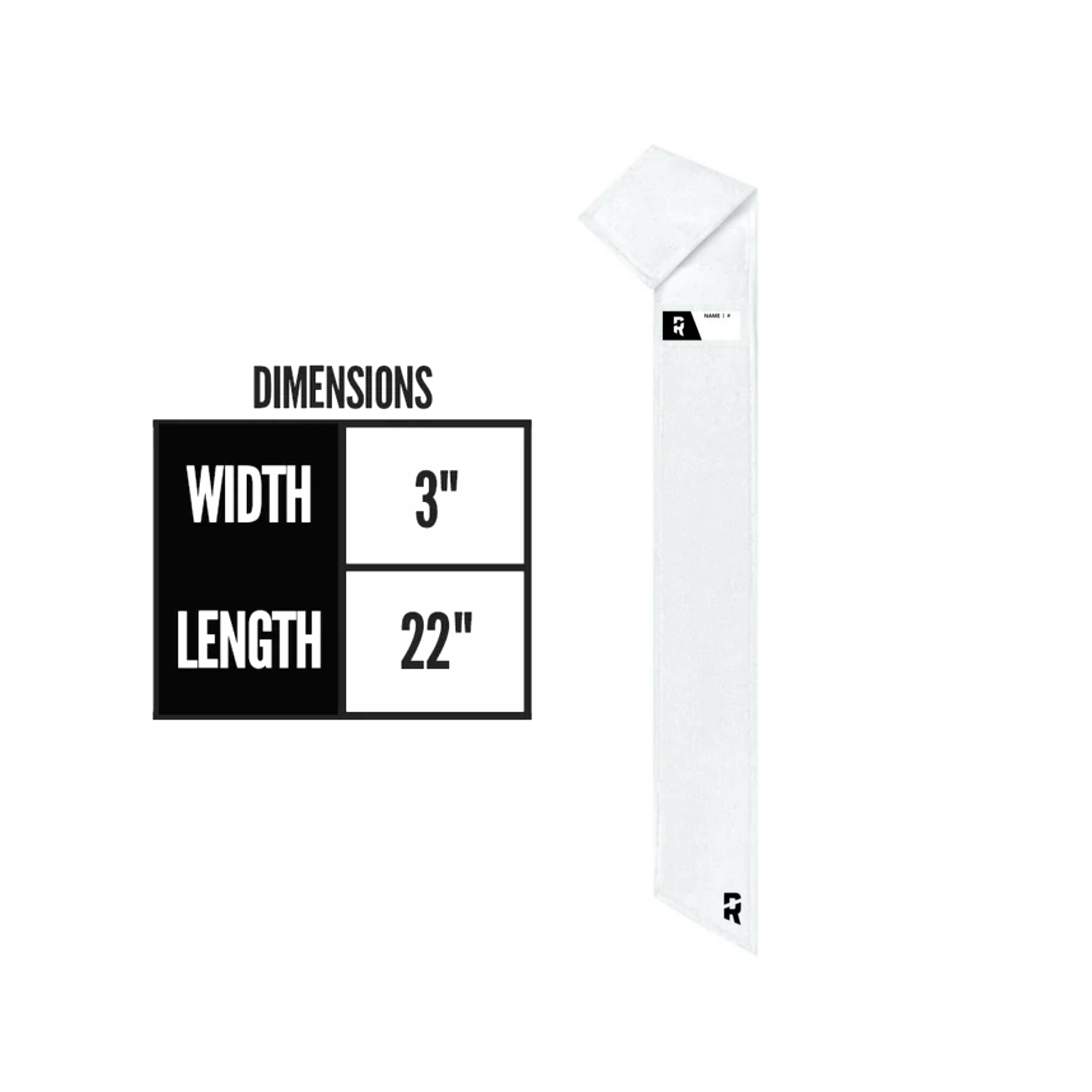 Refend Skinny Streamer Towel White