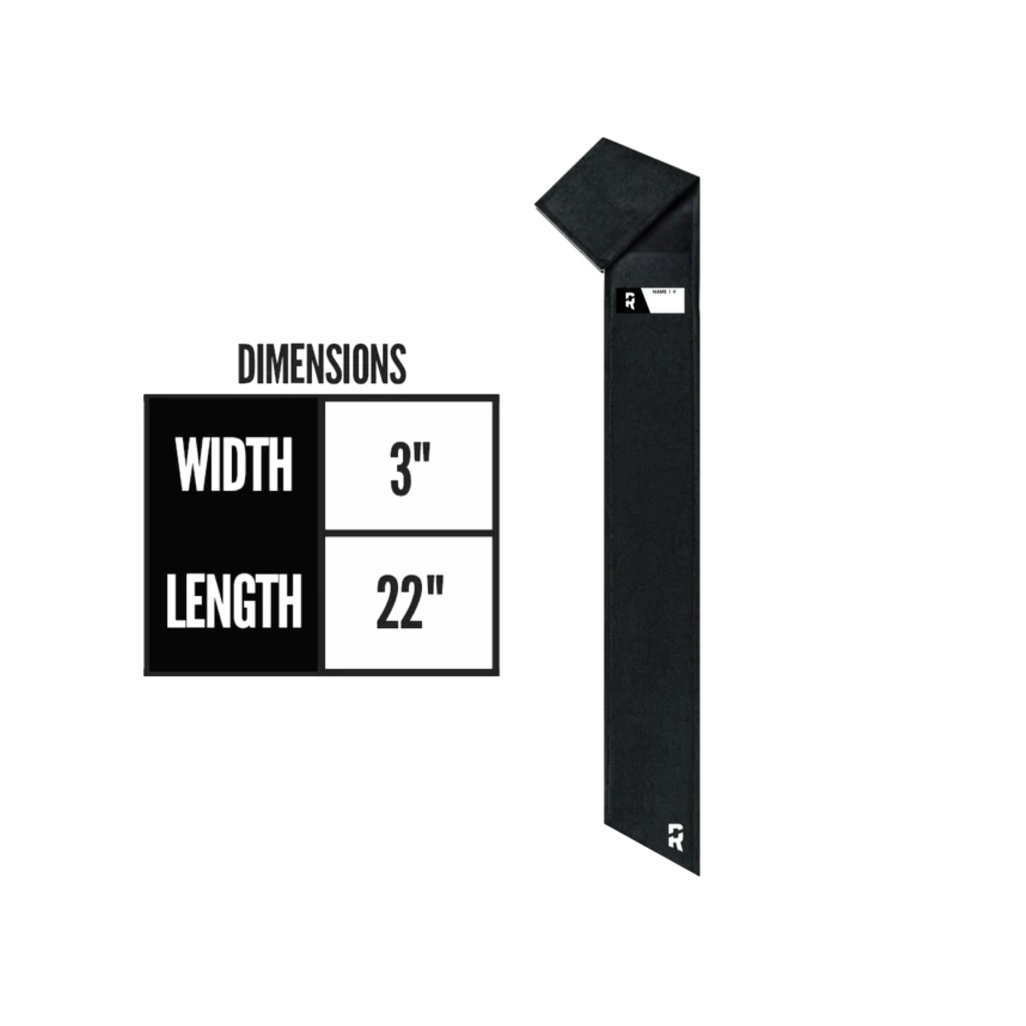 Refend Skinny Streamer Towel Black