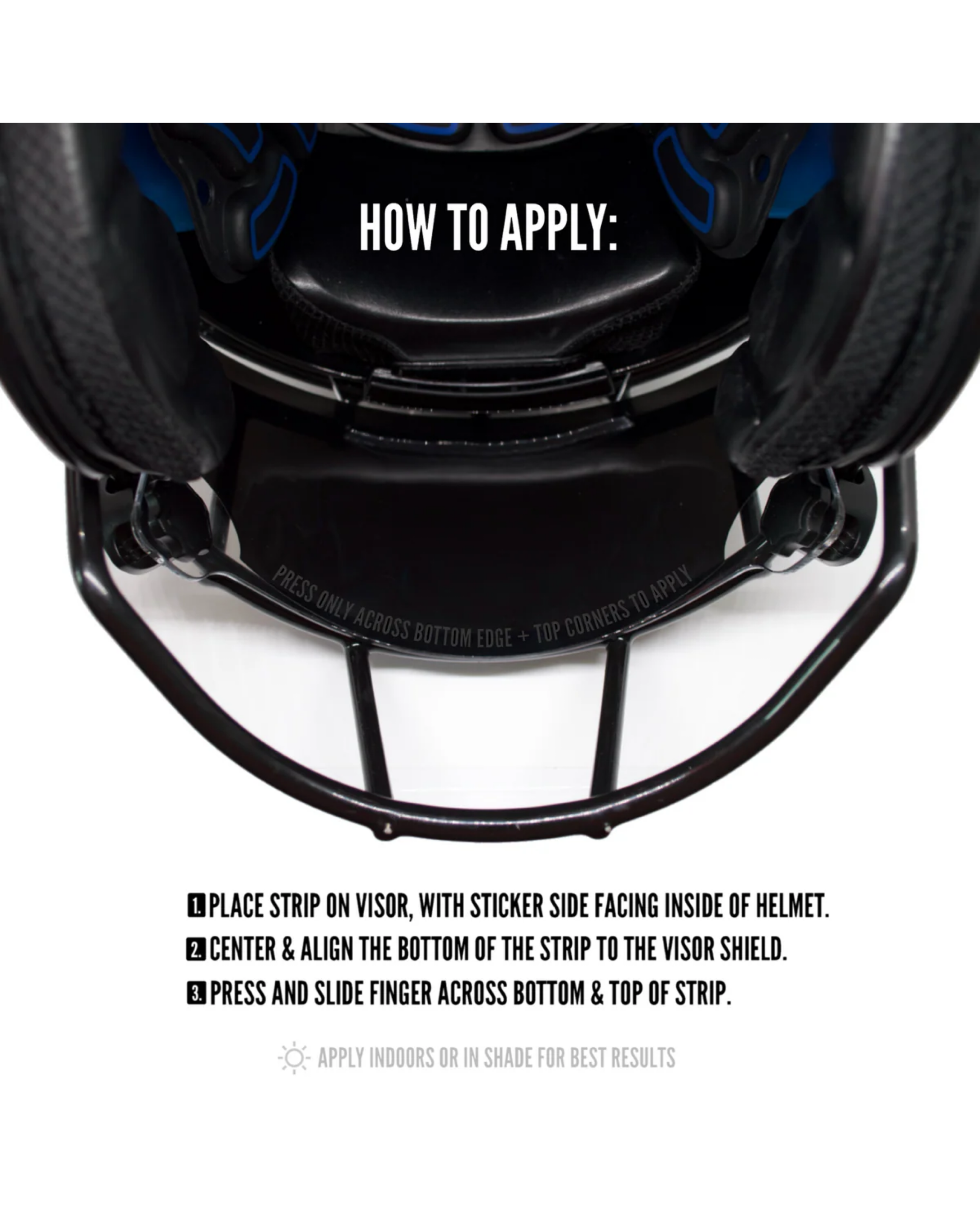 Reusable Tinted Visor Strips (Pair)